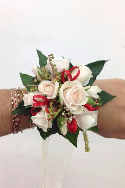 Wrist corsage for School Ball - Harbour Rose Florist