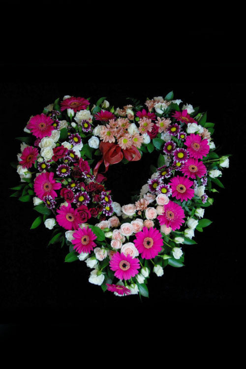 Heart Wreath - Mangere Floral Studio